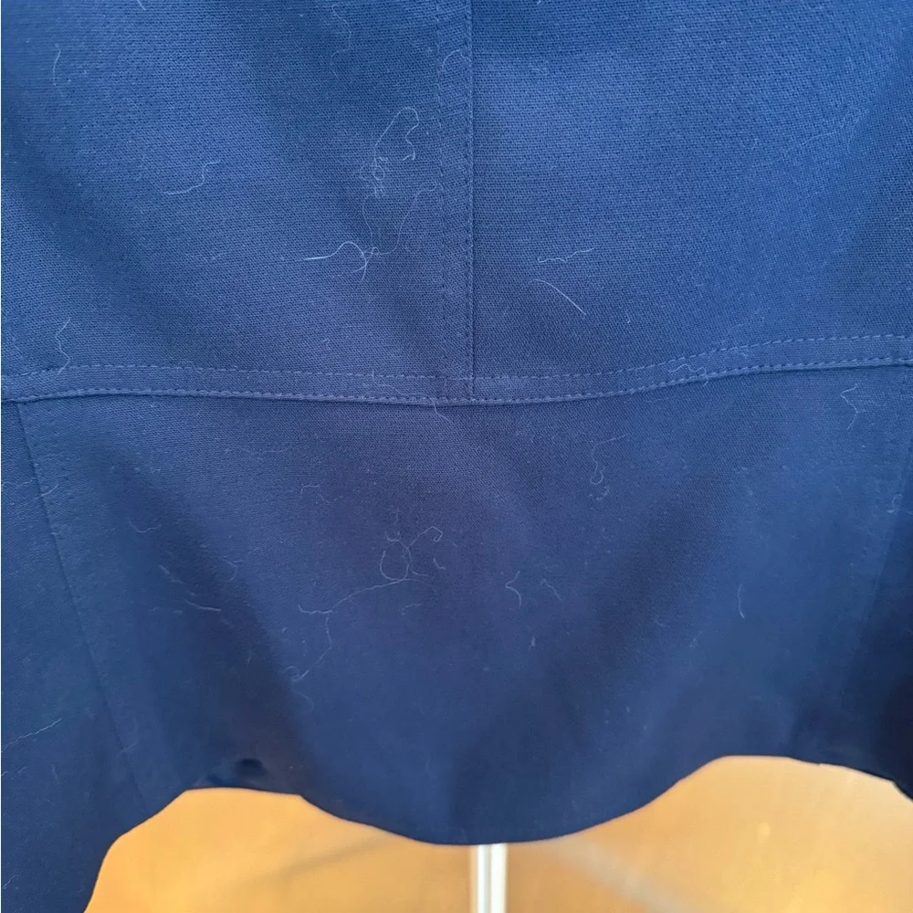 Chico's Navy Pea Coat with Gold Accents - Picture 8 of 9